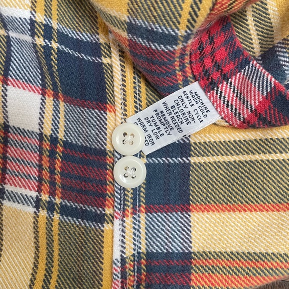 Polo Ralph Lauren Men’s vintage Flannel Shirt Yellow Size Large Great Condition - Picture 5 of 5